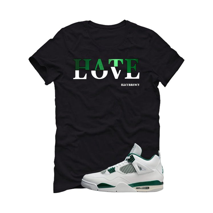 Air Jordan 4 Oxidized Green Black T-Shirt (Hate Love) product image 2