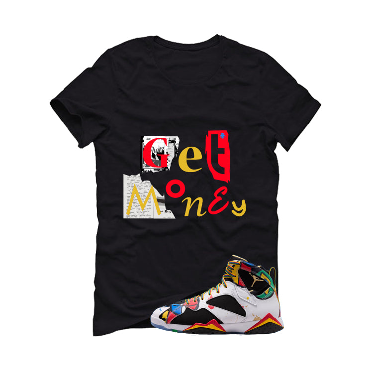Air Jordan 7 Miro Matching T-Shirt Black (Get Money) product image 2
