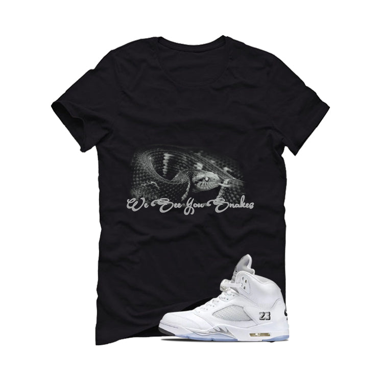 Air Jordan 5 OG White Metallic Matching T-Shirt product image 2