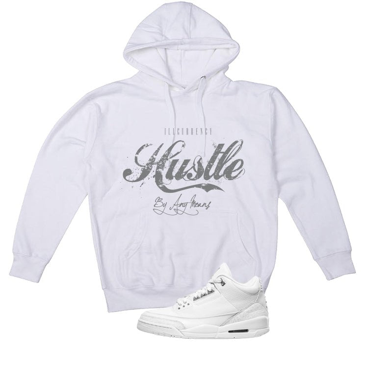Air Jordan 3 Pure Money White T-Shirt (Hustle By Any product image 3