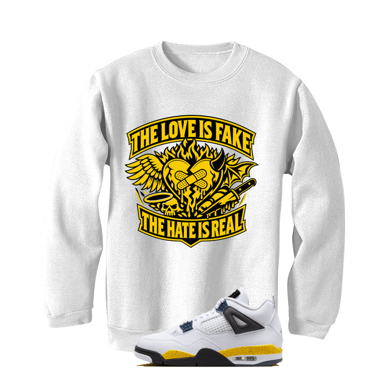 Air Jordan 4 Tour Yellow Matching T-Shirt The Love is fake product image 4