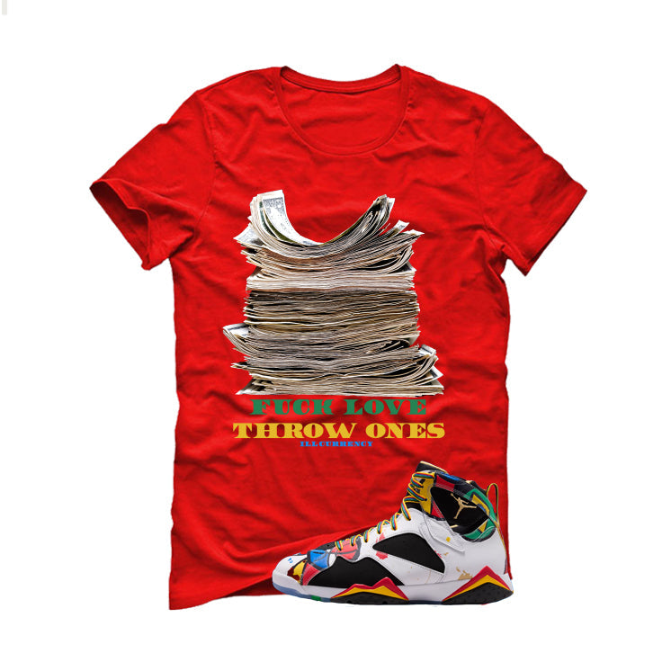 Air Jordan 7 Miro Matching T-Shirt Red (Fck Love) product image 2