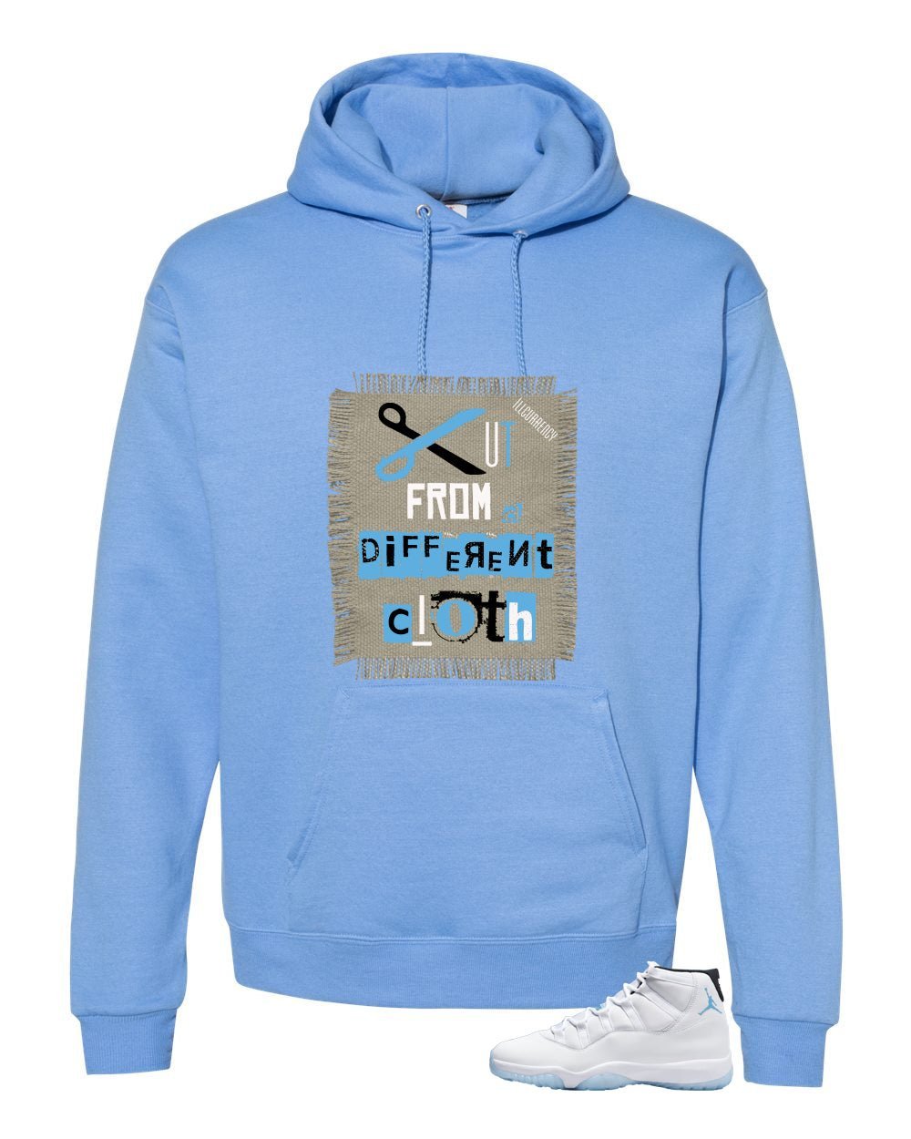 Air Jordan 11 Legend Blue Carolina T-Shirt (Cut from a product image 3