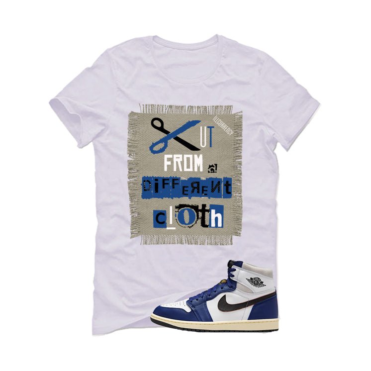 Air Jordan 1 Rare Deep Royal Blue White T-Shirt (Cut from a product image 2