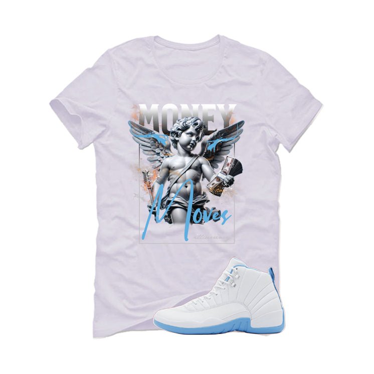 Air Jordan 12 Melo White T-Shirt (Money Moves)| illcurrency product image 2
