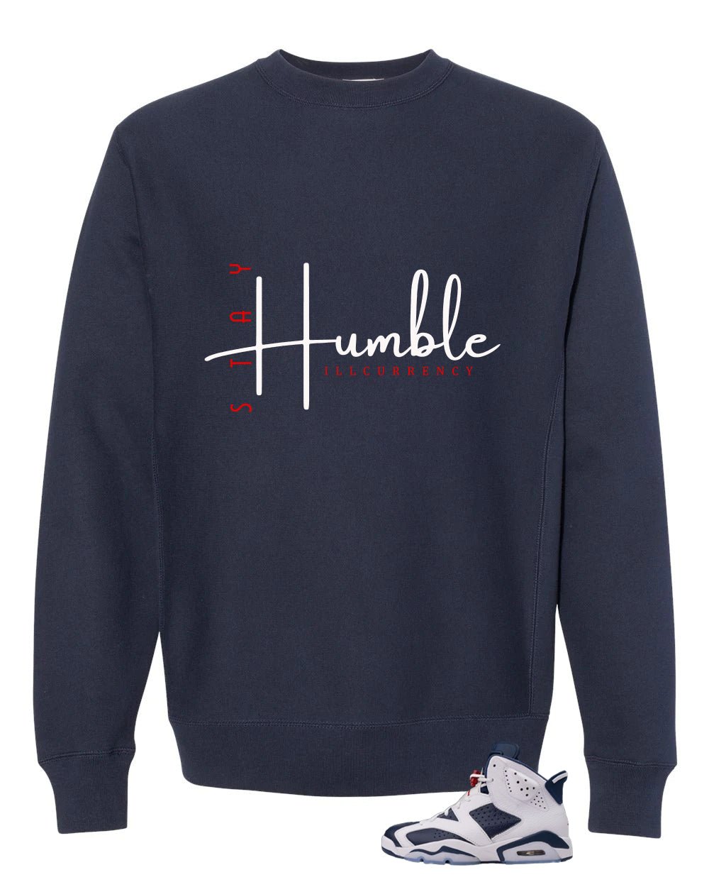 Air Jordan 6 Olympic Navy Blue T-Shirt (Stay Humble) product image 4