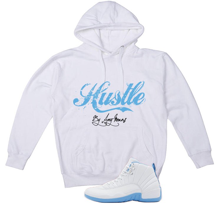 Air Jordan 12 Melo White T-Shirt (Hustle By Any Means) product image 3