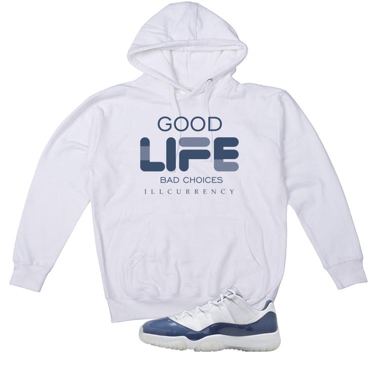 Air Jordan 11 Low Diffused Blue White T-Shirt (Bad product image 3