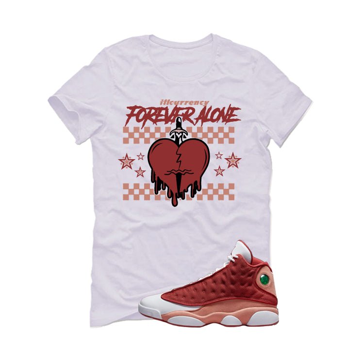 Air Jordan 13 Dune Red White T-Shirt (Forever Alone) product image 2