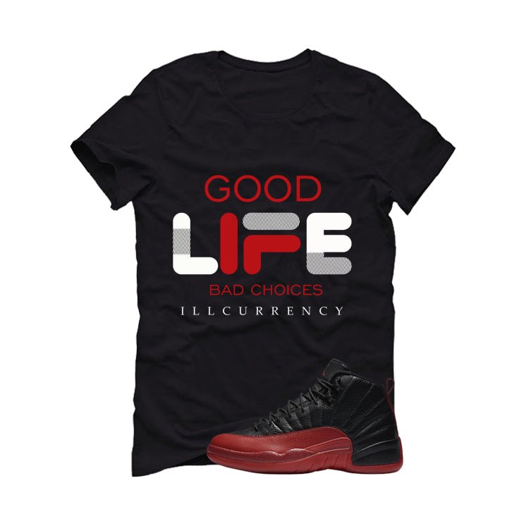 Air Jordan 12 Flu Game 2025 Black T-Shirt (Bad Choices) product image 2