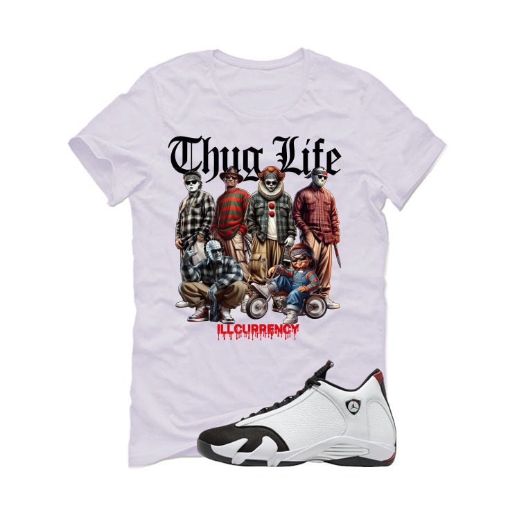 Air Jordan 14 Black Toe White T-Shirt (Thug Life product image 2