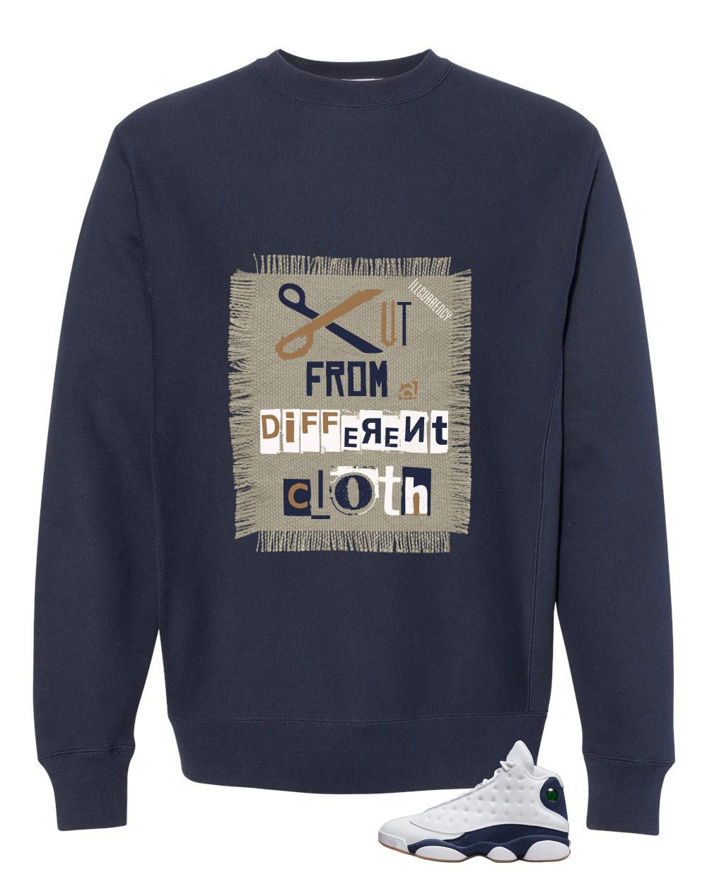 Air Jordan 13 Midnight Navy Blue T-Shirt (Cut from a product image 4