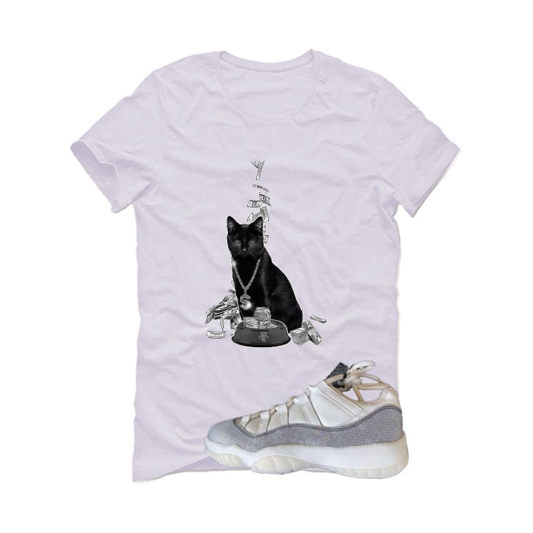 Air Jordan 11 Low Year Of The Snake White T-Shirt (Money product image 2