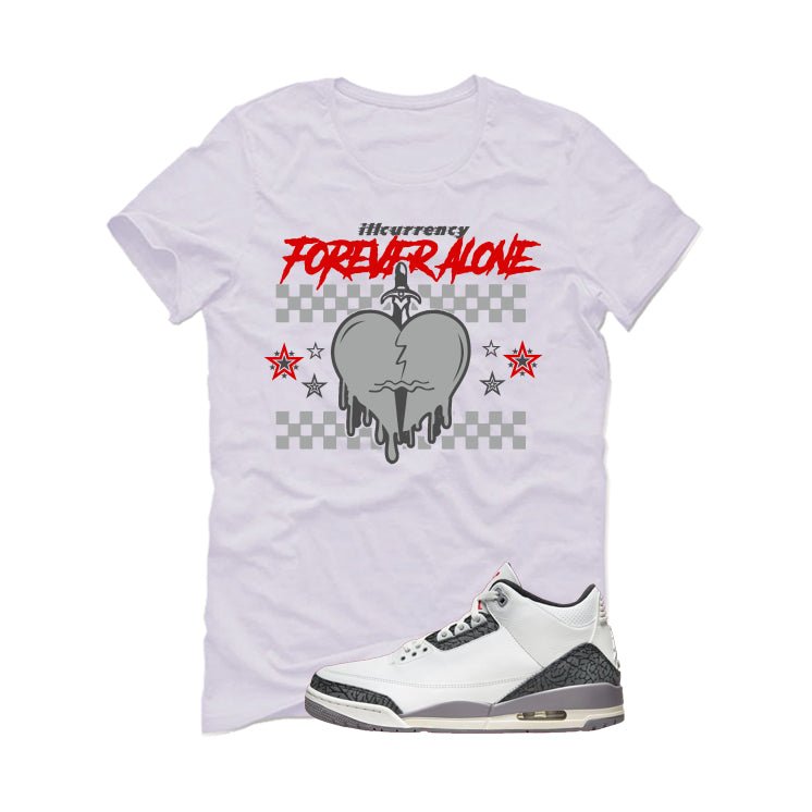 Air Jordan 3 Cement Grey White T-Shirt (Forever Alone) product image 2