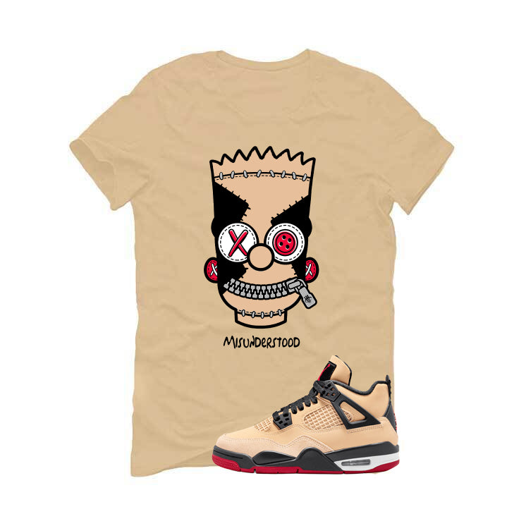 Air Jordan 4 Pizza (GS) Tan T-Shirt (Misunderstood) product image 2