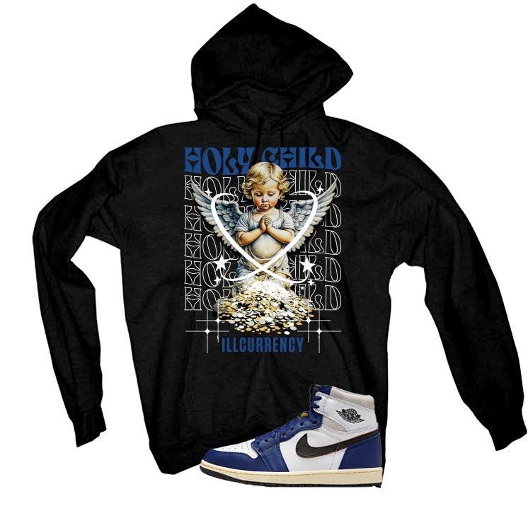 Air Jordan 1 Rare Deep Royal Blue Black T-Shirt (Holy product image 3