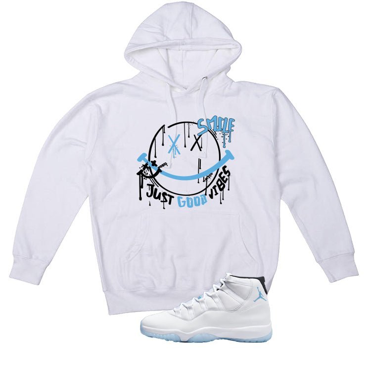 Air Jordan 11 Legend Blue White T-Shirt (Smile)| illcurrency product image 3