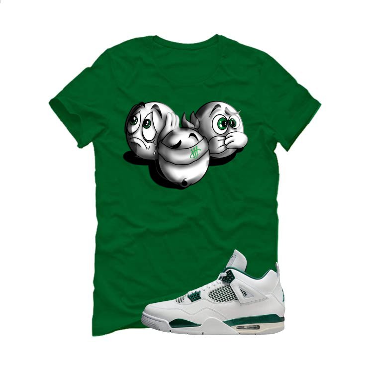Air Jordan 4 Oxidized Green Pine T-Shirt (SEE NO EVIL) product image 2