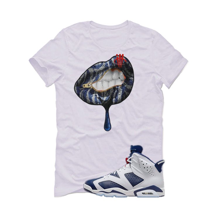 Air Jordan 6 Olympic White T-Shirt (LIPS UNSEALED) product image 2