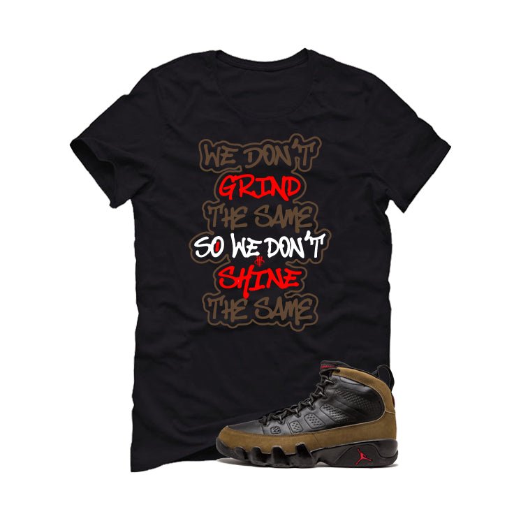 Air Jordan 9 Olive Black T-Shirt (We Don't Grind The Same) product image 2