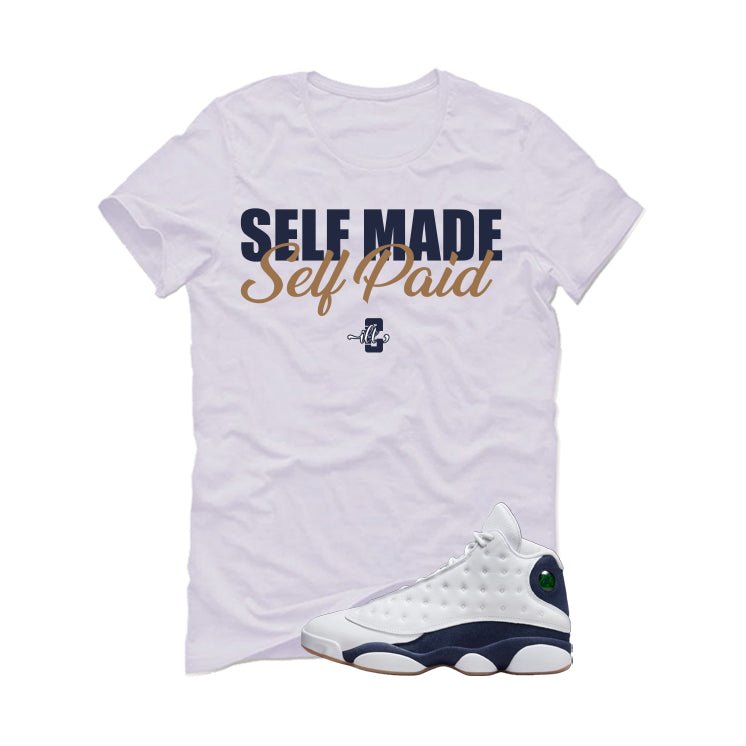 Air Jordan 13 Midnight Navy White T-Shirt (Self Made Paid) product image 2