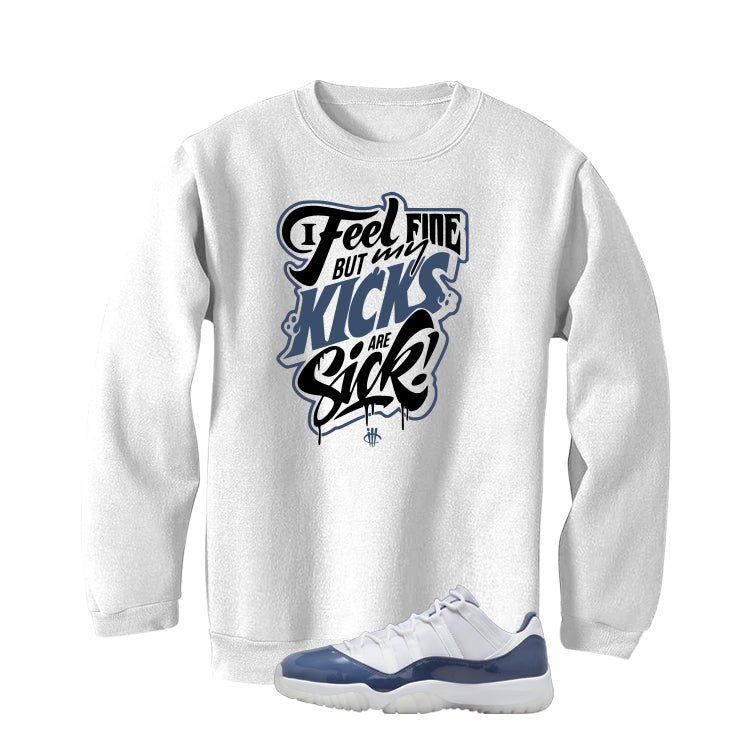 Air Jordan 11 Low Diffused Blue White T-Shirt (Kicks Are product image 4