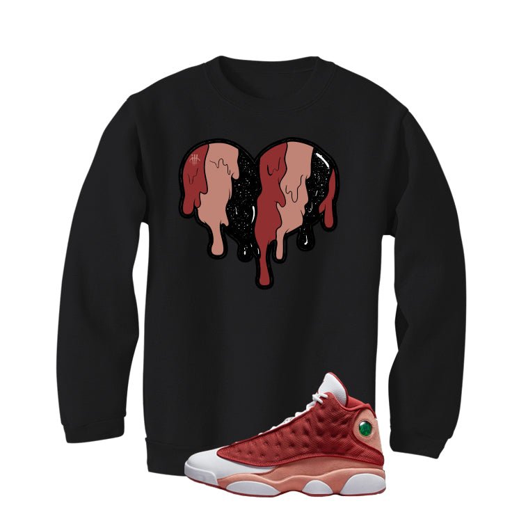 Air Jordan 13 Dune Red Black T-Shirt (Heart)| illcurrency product image 4