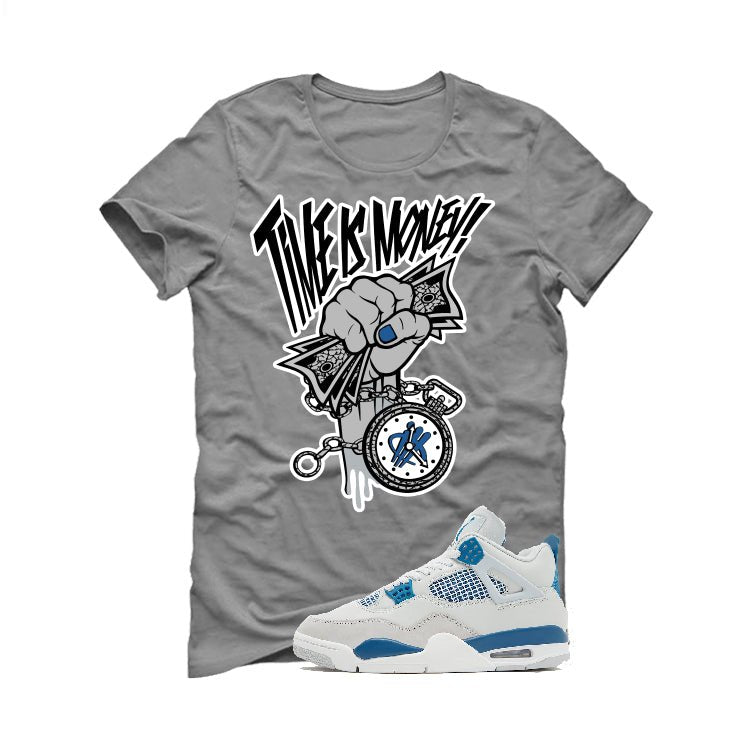 Air Jordan 4 “Military Blue” | illcurrency Grey T-Shirt product image 2