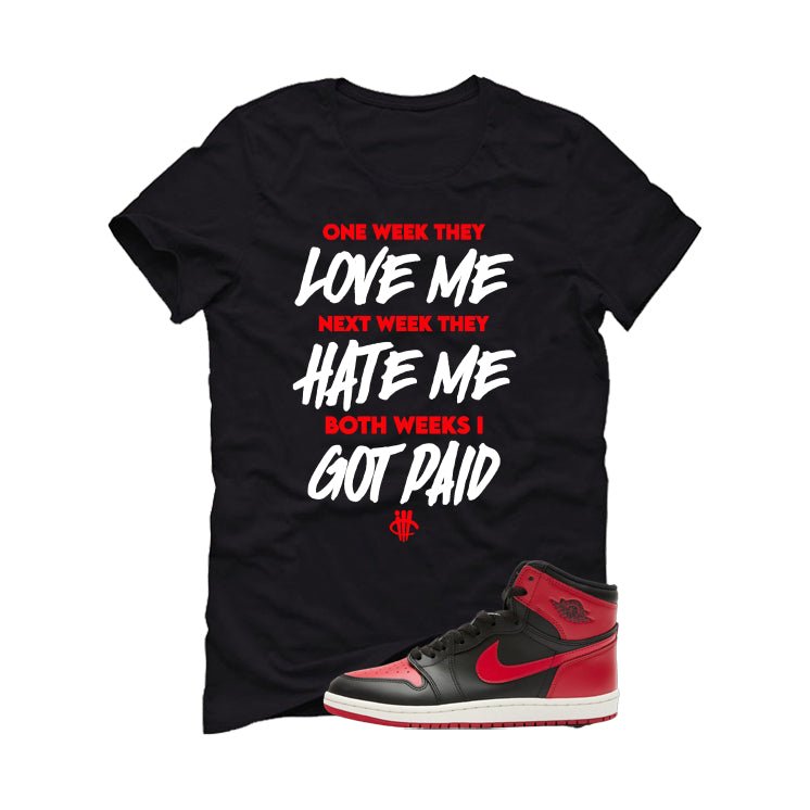 Air Jordan 1 High ’85 Bred Black T-Shirt (Paid)| illcurrency product image 2