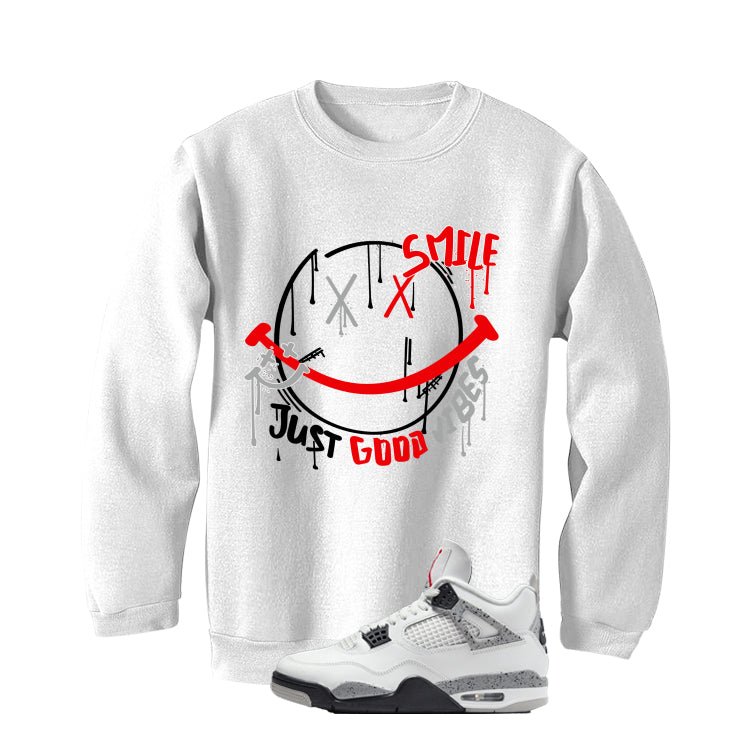 Air Jordan 4 White Cement T-Shirt (Smile)| illcurrency product image 4