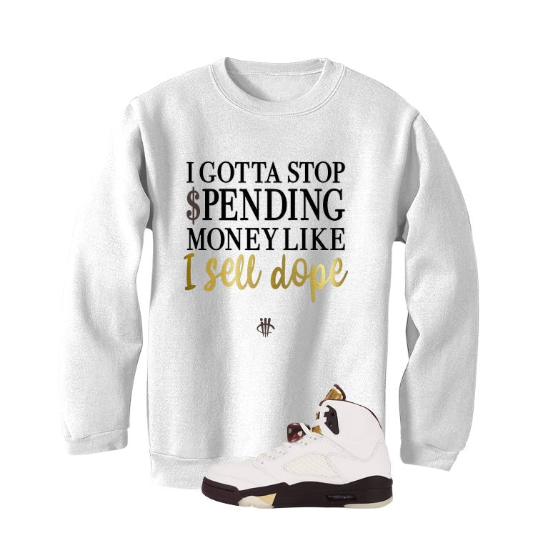 Air Jordan 5 Earth/Metallic Gold White T-Shirt (Gotta Stop product image 4