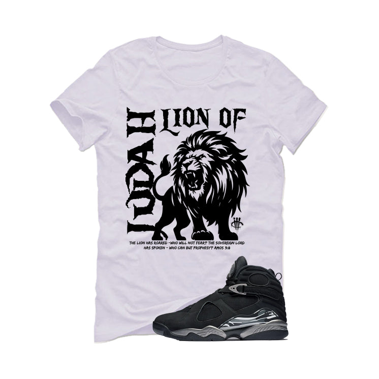 Air Jordan 8 Chrome Matching T-Shirt White (Lion of Judah) product image 2