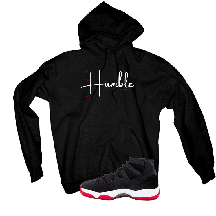 Air Jordan 11 Bred Velvet Black T-Shirt (Stay Humble) product image 3
