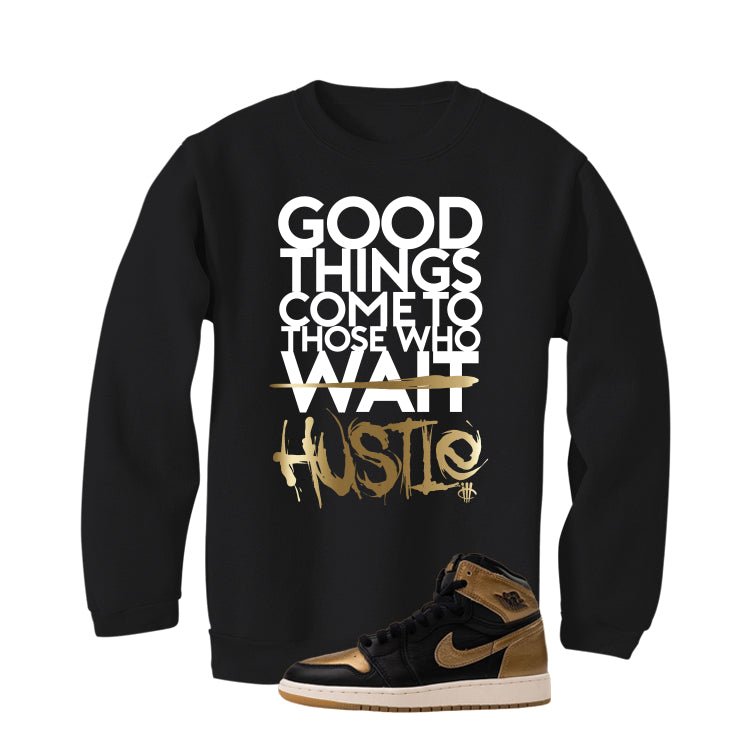 Air Jordan 1 High OG Metallic Gold Black T-Shirt (Good product image 4