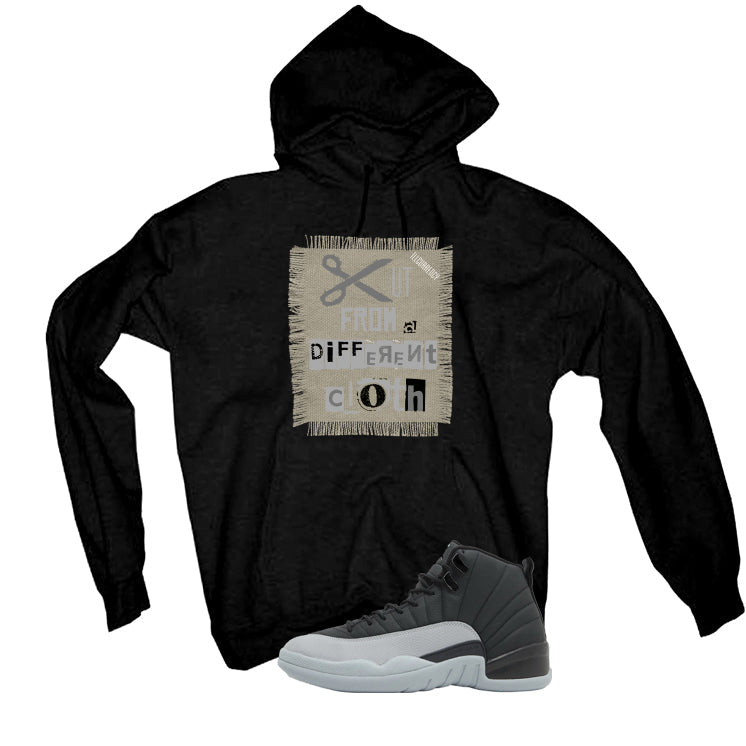 Air Jordan 12 Black/Wolf Grey Black T-Shirt (Cut from a product image 3