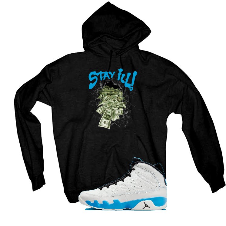 Air Jordan 9 “Powder Blue” | illcurrency Black T-Shirt product image 3