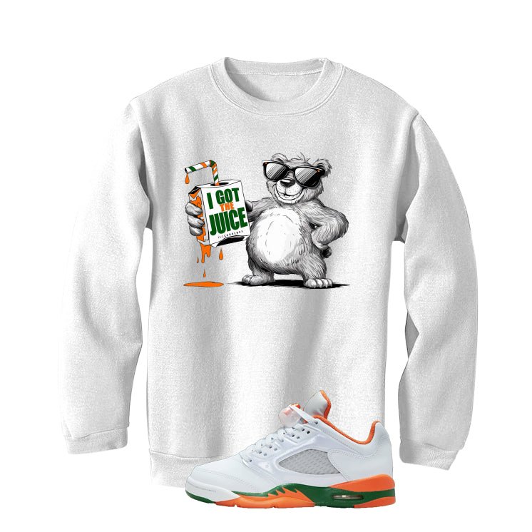 Air Jordan 5 GS Miami Hurricanes White T-Shirt (I got the product image 4