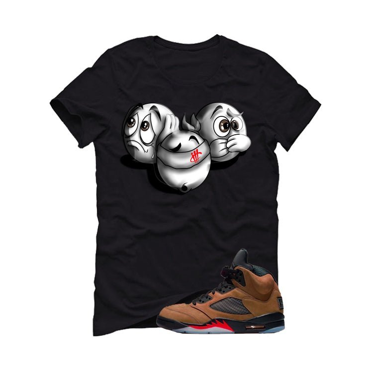 Air Jordan 5 Archaeo Brown Black T-Shirt (SEE NO EVIL) product image 2