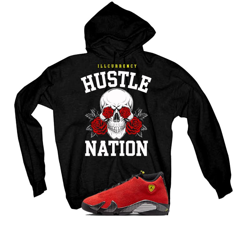 Air Jordan 14 Ferrari Black T-Shirt (Hustle Nation) product image 3