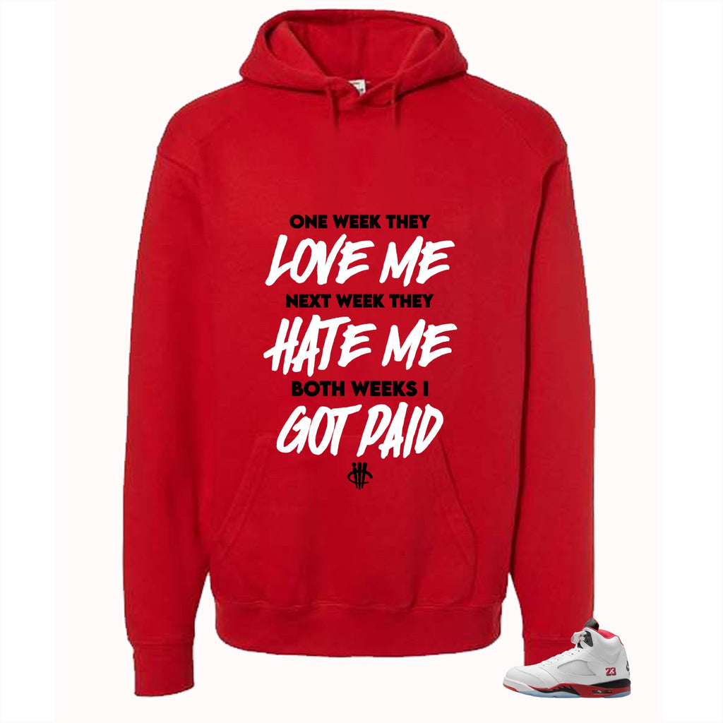 Air Jordan 5 Fire Red Black Tongue T-Shirt (Paid) product image 3