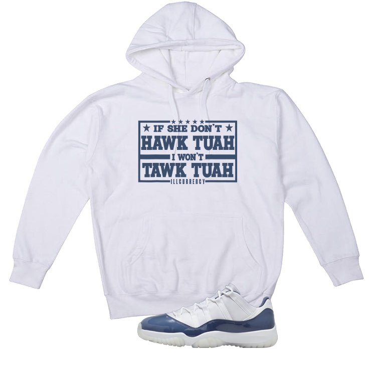 Air Jordan 11 Low Diffused Blue White T-Shirt (Hawk Tuah) product image 3