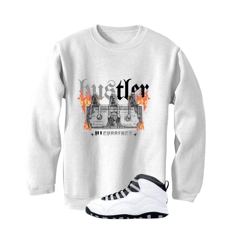 Air Jordan 10 OG Steel White T-Shirt (See No Evil Hustler) product image 4