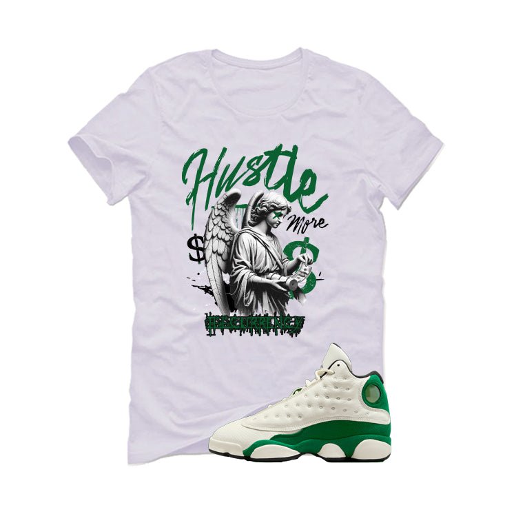 Air Jordan 13 GS Pine Green White T-Shirt (Hustle More) product image 2