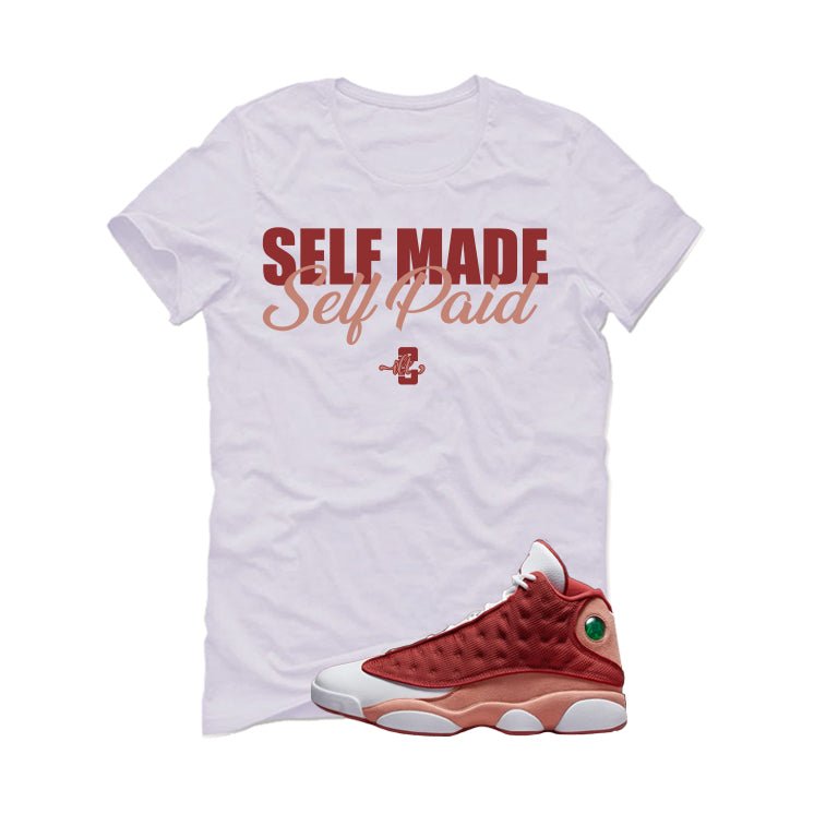 Air Jordan 13 Dune Red White T-Shirt (Self Made Paid) product image 2