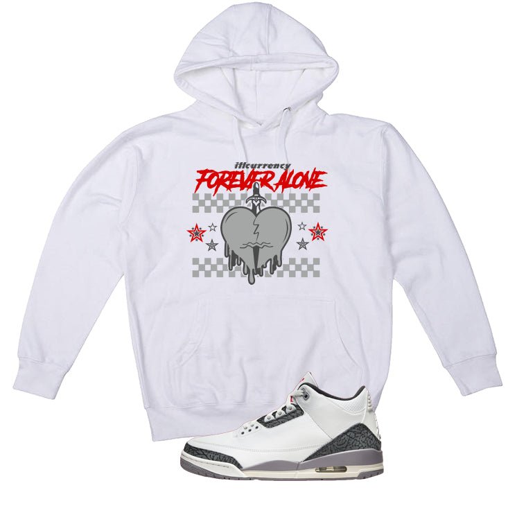 Air Jordan 3 Cement Grey White T-Shirt (Forever Alone) product image 3
