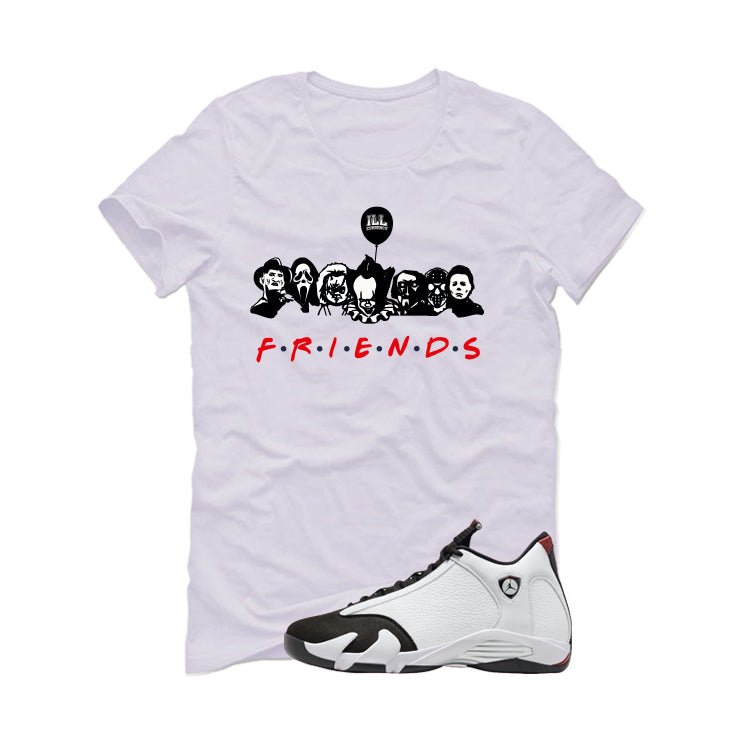 Air Jordan 14 Black Toe White T-Shirt (Friends)| illcurrency product image 2