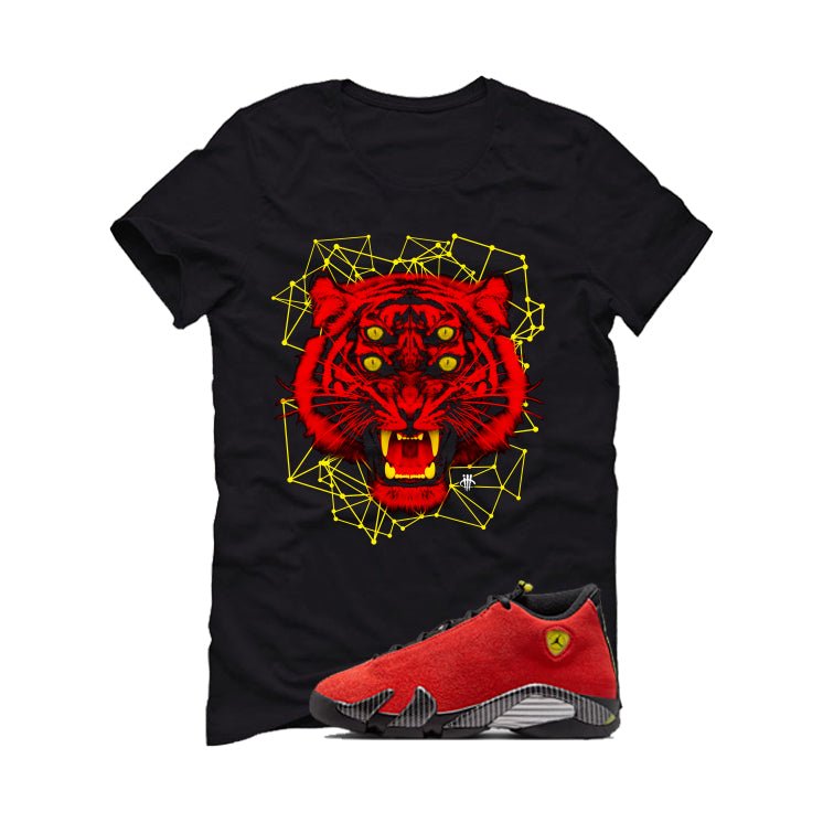 Air Jordan 14 Ferrari Black T-Shirt (Four Eyes)| illcurrency product image 2