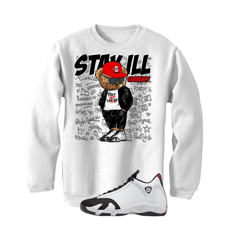 Air Jordan 14 Black Toe White T-Shirt (Stay ill Bear) product image 4