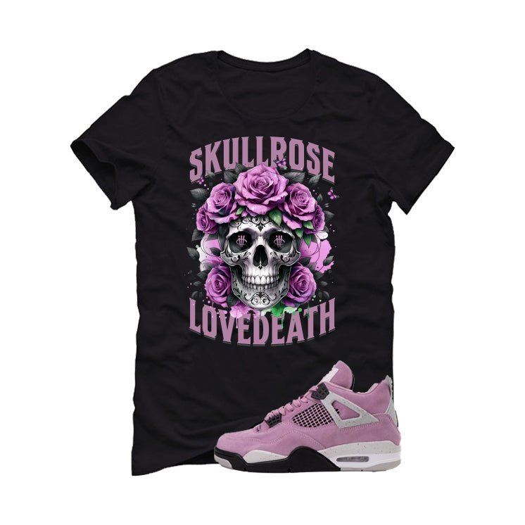 Air Jordan 4 WMNS Orchid Black T-Shirt (Skull Rose) product image 2