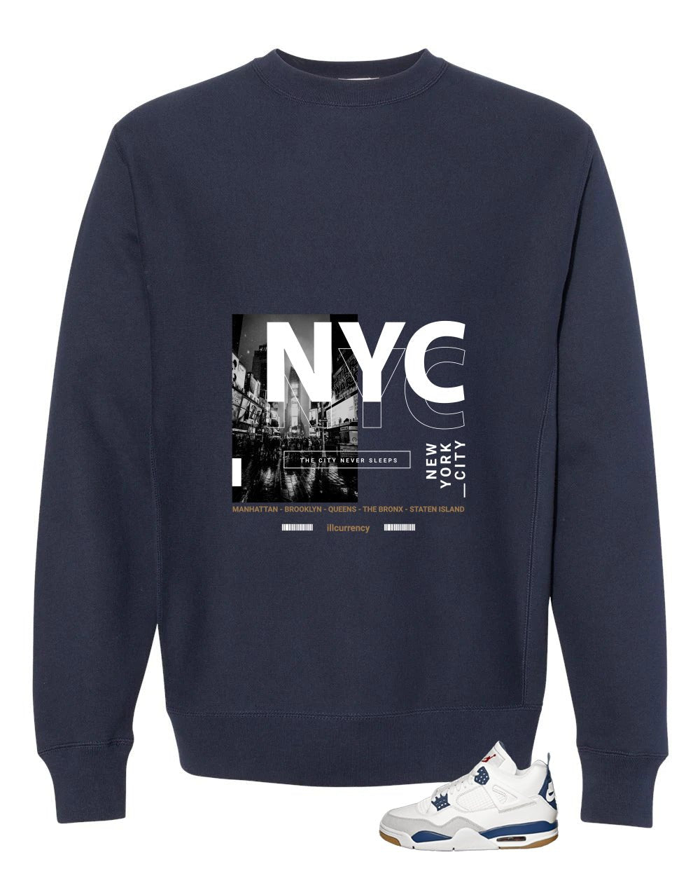 Nike SB x Air Jordan 4 Navy Blue T-Shirt (City Never product image 4